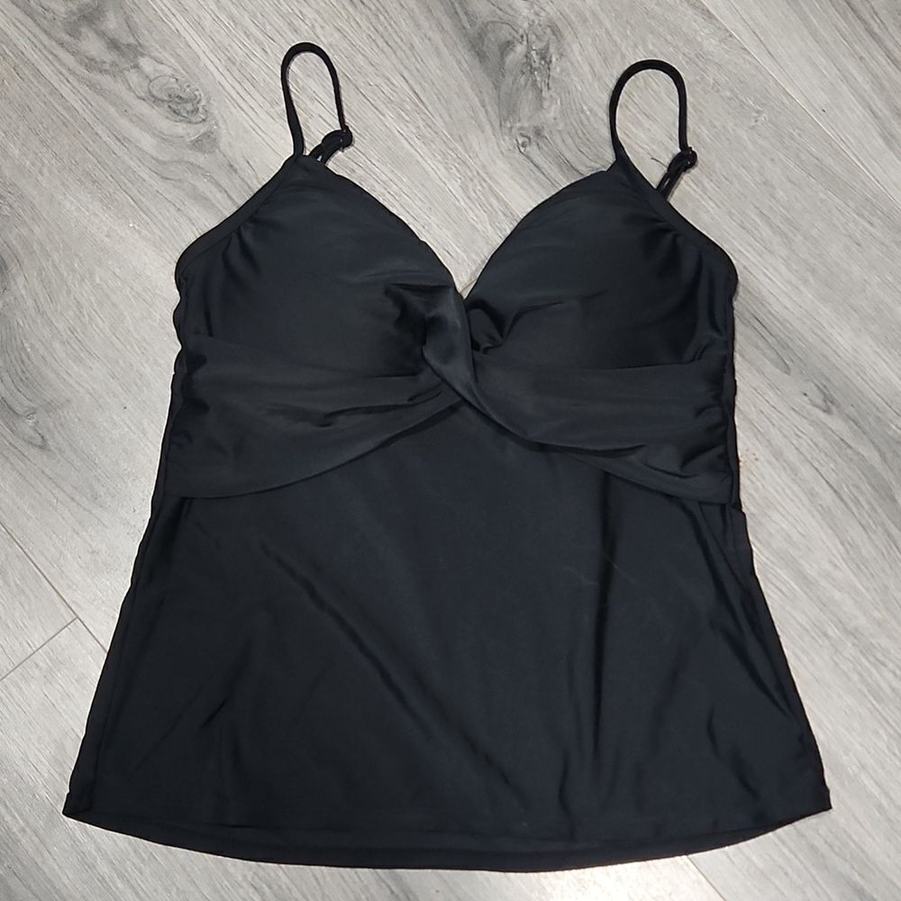 EUC Catalina Black Tankini Top